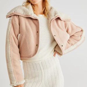 FREE PEOPLE Teddy Cardi Camel Size L NWT